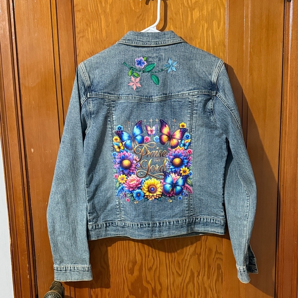 Embroidered Denim Jean Jacket